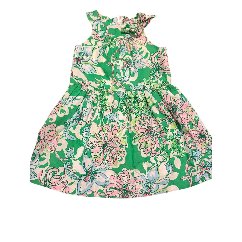 Lilly Pulitzer josephine dress spearmint blosson views girls size 3